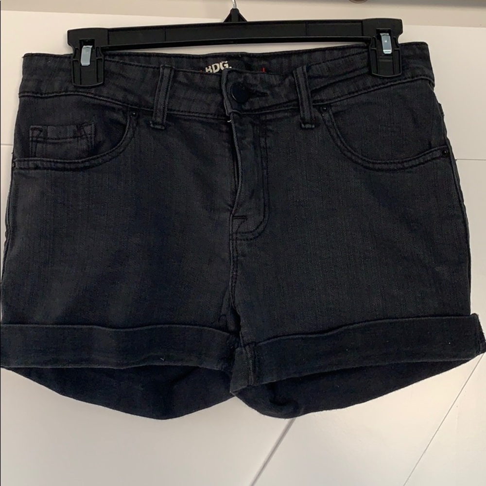 Black jean shorts